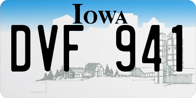 IA license plate DVF941