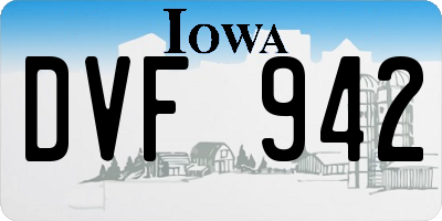 IA license plate DVF942