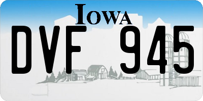 IA license plate DVF945
