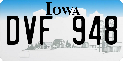 IA license plate DVF948