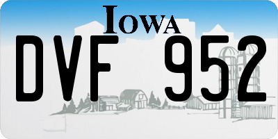 IA license plate DVF952