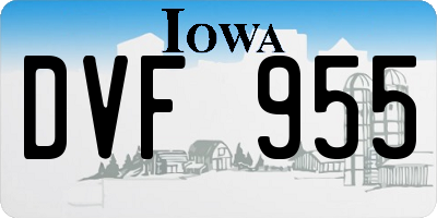 IA license plate DVF955