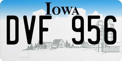 IA license plate DVF956