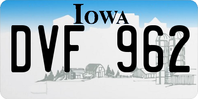 IA license plate DVF962
