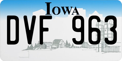 IA license plate DVF963