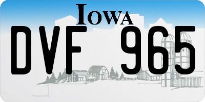 IA license plate DVF965