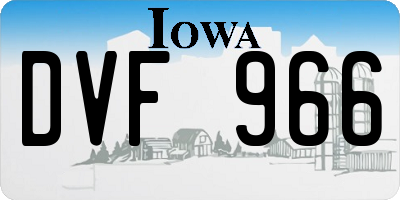 IA license plate DVF966