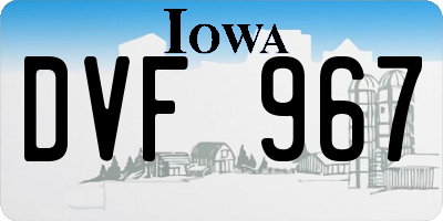 IA license plate DVF967