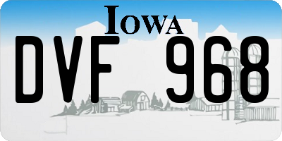 IA license plate DVF968