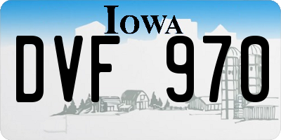 IA license plate DVF970