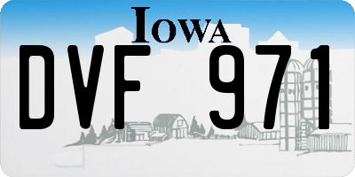 IA license plate DVF971