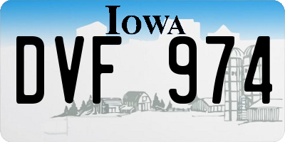 IA license plate DVF974
