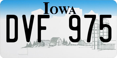 IA license plate DVF975
