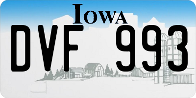 IA license plate DVF993