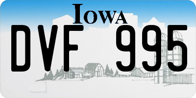 IA license plate DVF995