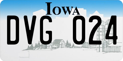 IA license plate DVG024