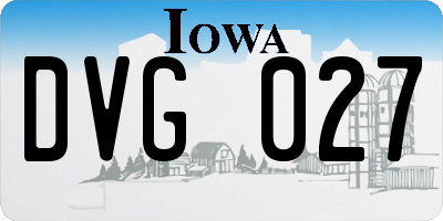 IA license plate DVG027