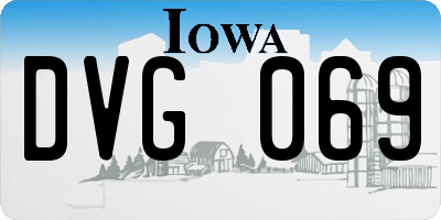 IA license plate DVG069