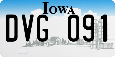 IA license plate DVG091