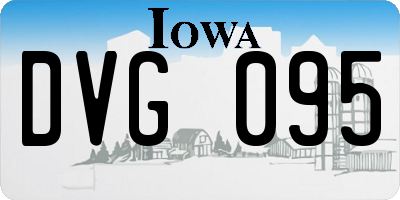 IA license plate DVG095