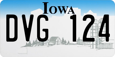 IA license plate DVG124