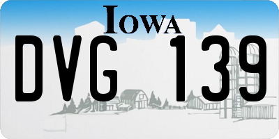 IA license plate DVG139