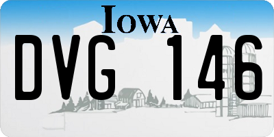 IA license plate DVG146