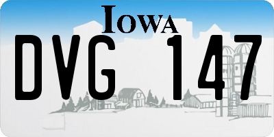 IA license plate DVG147