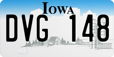 IA license plate DVG148