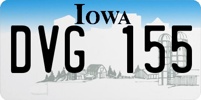 IA license plate DVG155