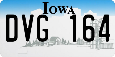 IA license plate DVG164