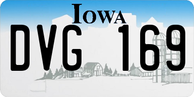IA license plate DVG169