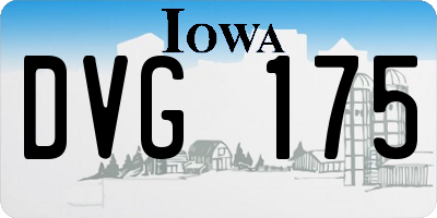 IA license plate DVG175