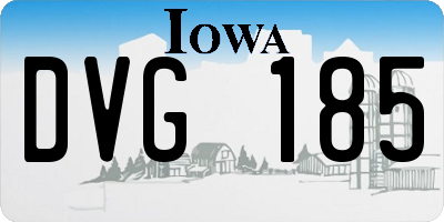 IA license plate DVG185