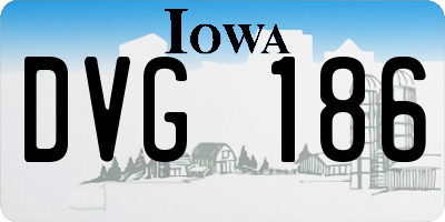 IA license plate DVG186