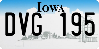 IA license plate DVG195