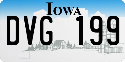 IA license plate DVG199