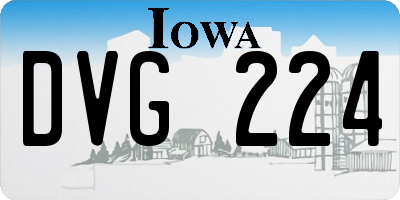 IA license plate DVG224
