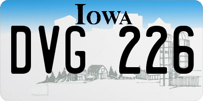IA license plate DVG226