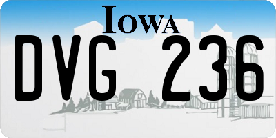 IA license plate DVG236