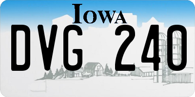 IA license plate DVG240