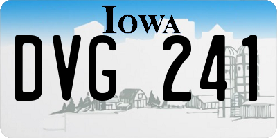 IA license plate DVG241