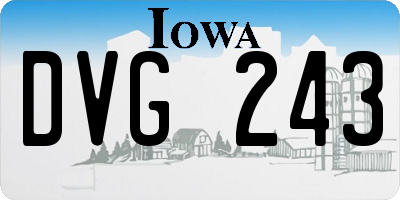 IA license plate DVG243
