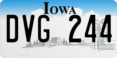 IA license plate DVG244