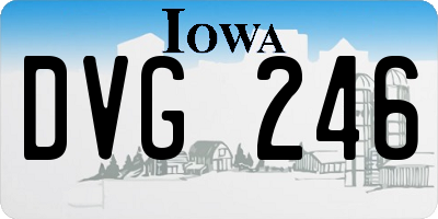 IA license plate DVG246
