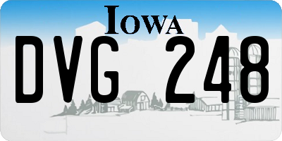 IA license plate DVG248