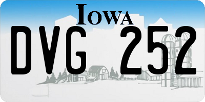 IA license plate DVG252