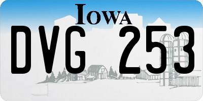 IA license plate DVG253