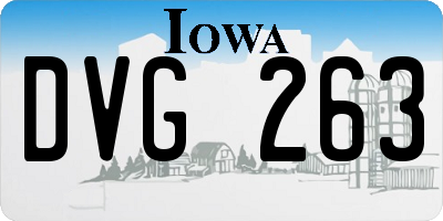 IA license plate DVG263