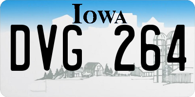IA license plate DVG264
